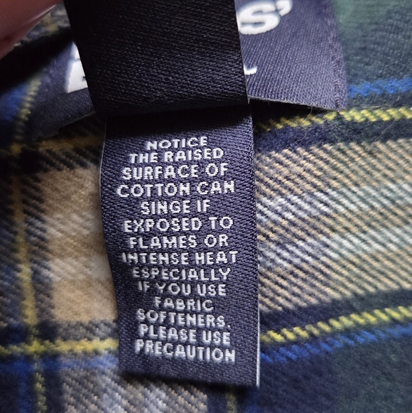 Lands' End Mens Blue & Green Plaid Long Sleeve Flannel Shirt, Size 2XL Tall - Picture 7 of 9